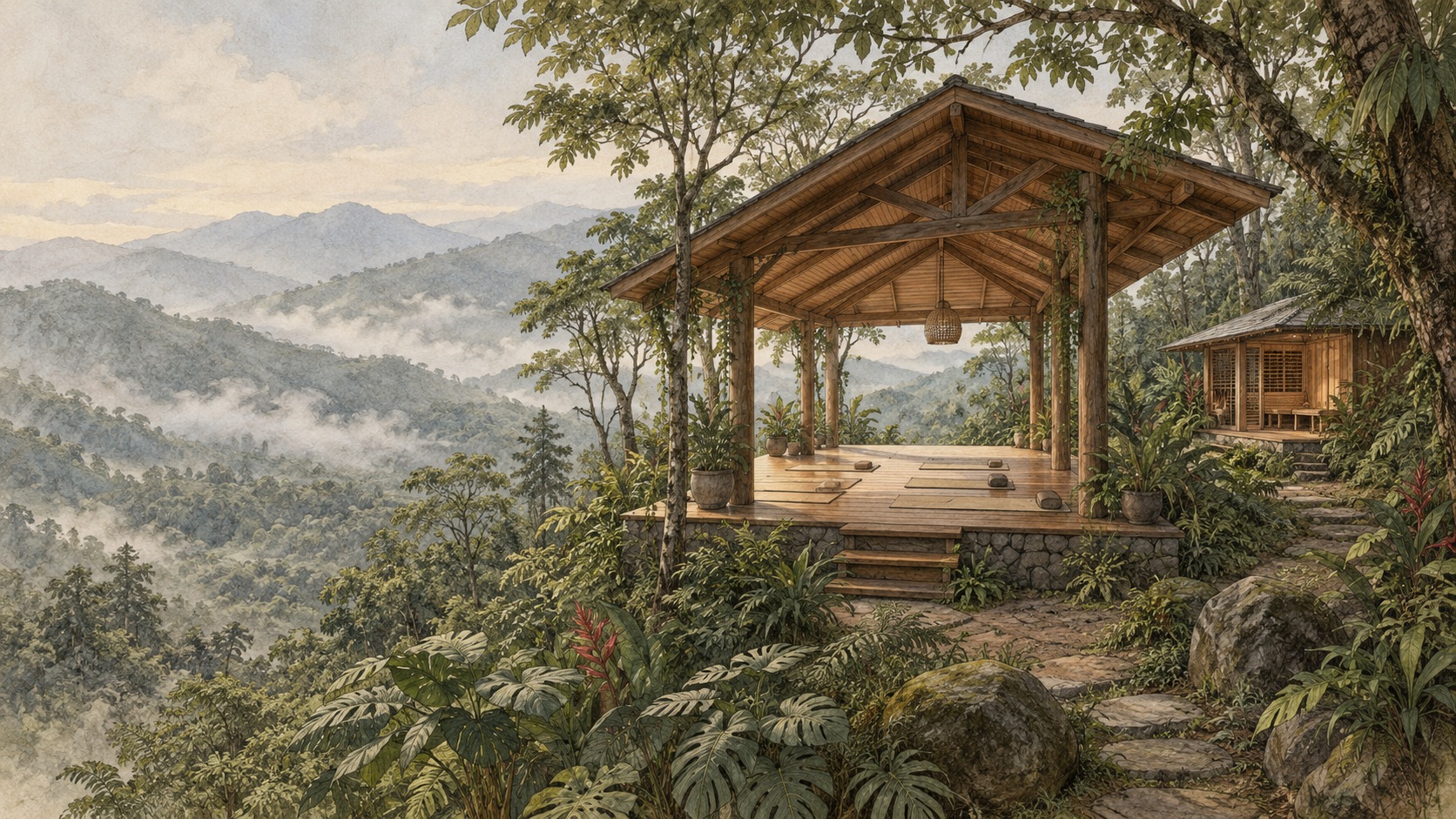 A quieter rhythm beside the forest and river